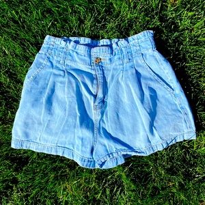 Soft denim shorts
